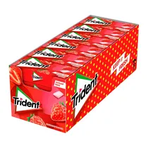 Chiclete Trident Americano Morango Sem Açúcar Caixa 24X13.5G