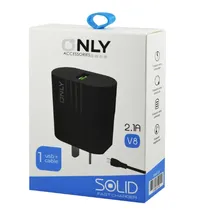 Carregador Turbo Only MOD08 V8 2USB Cable Black