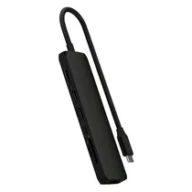 Adaptador Hub USB-C Slim Satechi Multiport ST-P7SK 7 Em 1 - Preto