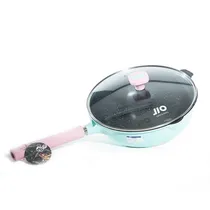 Frigideira Jio com Tampa Verde com Rosa Granito 3.5L 28CM