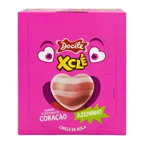 Chicletes Docile X-Cle Coração Tutti Frutti Citrico 160G