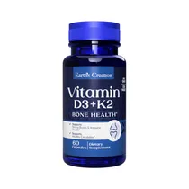 Vitamina Earth's Creation D3+K2 60 Softgels