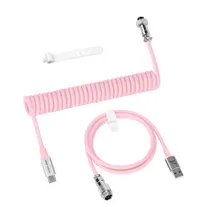 Cabo USB-C para USB-A, Attack Shark C01PRO Espiral, Aviator, Pink