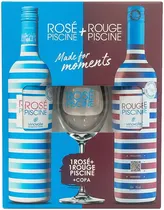 Kit Vinho Vinovalie Rosé Piscine + Rogue Piscine + Taça