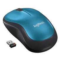Logitech Mouse Wireless M185 Undefined 910-003636 Negro/Azul