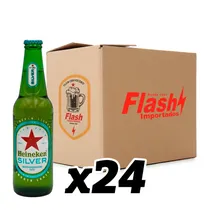 Cerveja Heineken Silver Long Neck Caixa com 24X330ML