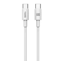 Cabo Yookie CB31 - 60W - USB-C/USB-C - 1 Metro - Branco