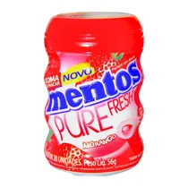 Chicletes Sem Açucar Mentos Morango Pote 56G