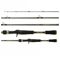 Sumax Pesca Vara Safira II LSFII-601H 12-25LBS Fibra de Carbono 6"0" - 1,80M Negro