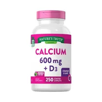 Vitaminas Nature's Truth Calcium 600MG + D3 250 Cápsulas