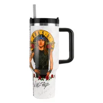 Copo Térmico Weedoo Guns N' Roses - 1.2L - com Canudo - Logo Axl Rose Branco