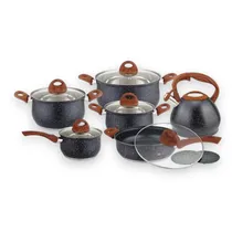 Set de Ollas Haus Roland HR120-1 de Acero Inoxidable 15 Piezas