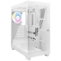 Gabinete Mtek MCG-DH80W 1 Fan RGB - White