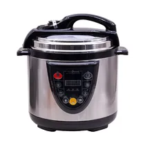 Panela de Pressão Elétrica Free Home FR-P2042 / 1000W / 6 Litros / 220V ~ 50/ 60HZ - Prata/ Preto