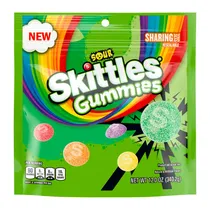Bala de Gelatina Mars Skittles Gummies Sour Pacote 340G