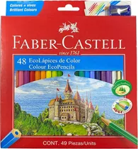 Ecolápis de Cor Super Soft Faber Castell - 120148EX (48 Cores) + Apontador