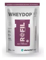 Elemento Puro Whey Refil Wheydop Iso Acai c/Morango Plastico 900 G/33 Servs Blanco