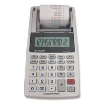 Calculadora Sharp Sem Fio Portátil de Mão EL-1611V Branco 12 Dígitos