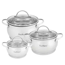 Set de Ollas Haus Roland HR114-1 de Acero Inoxidable 6 Piezas