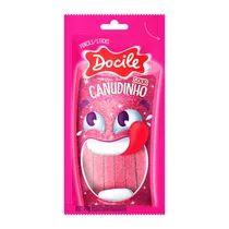 Bala de Gelatina Docile Canudinho Tutti Frutti Cítrica 70G