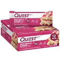 Quest Protein Protein Bar White Choco Raspberry Plastico 60 G Rosado