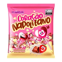 Pirulito Berbau Coração Tropical Napolitano 600G