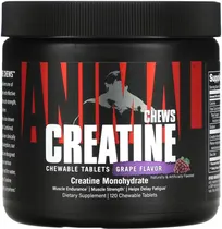 Animal Creatine Chews Grape Flavor (120 Comprimidos Mastigáveis)