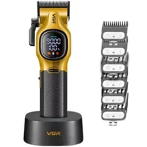 Cortador de Cabelo Voyager VGR V-886C / 9000RPM / com Acessorios / Recarregavel - Dourado/ Preto