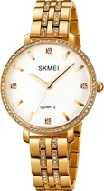Relogio Skmei 2006 Gold/White - Feminino