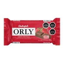 Chocolate Ambrosoli Orly Recheio Sabor Morango 95G
