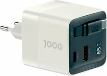 Carregador de Parede Joog PD Charger VC65 65W Ultrafast USB-A+USB-C+Cabo USB-C Retrátil