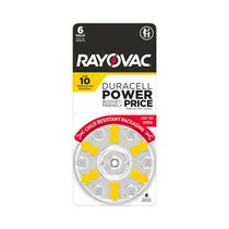 Pilas para Audífonos Rayovac Zinc-Aire 10 1.45V 10CR-6ROVUS 6 Piezas