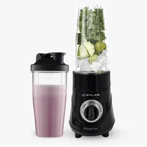 Mini Liquidificador Eletrico Qylar Blender Twist QY-1602 / 350W / 750ML / 2 Velocidades + Pulsar / 2 Copos / 110-127V ~ 50/ 60HZ - Preto