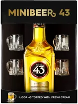 Kit Licor 43 Minibeer 700ML + 4 Mini Canecas de Cerveja