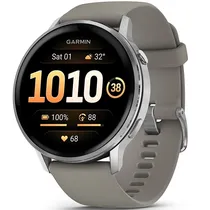 Relógio Garmin Venu 4 010-03014 45MM com GPS/Wi-Fi - Prata/Cinza