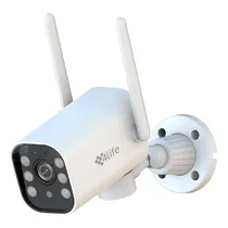 Camera de Segurança 4LIFE Vigione Smart Wifi Camera FLG3P / 5MP / 2.5K / Suporte Onvif / Microfone / Alarma / Detecção Humana / Visao Noturna / App Tuya Smart Life - Branco