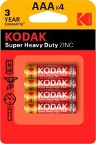 Pilha Kodak Super Heavy Duty Zinc - AAAX4 (4 Unidades)
