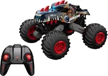 Carro de Controle Remoto 2.4 GHZ 333 Monster Crazy Dinosaur Crazon 333-DJ19161 - Blue, Red