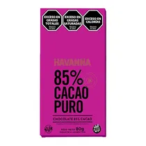 Barra Chocolate Havanna 85% Cacau 80G