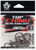 Anzol Top Fishing Chinu Black Nickel 10 com 20 Pçs