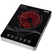 Fogareiro Elétrico Infravermelho BAK BK-COC-220 3.500 Watts 220V ~ 50/60 HZ - Preto