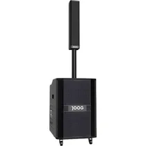 Caixa de Som Portátil Joog JK30 USB/ TF/ Bluetooth/ Karaokê/ 2 Microfones 380W RMS - Preto