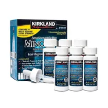 Solução Capilar Kirkland Minoxidil Original 5% para Crescimento de Barba e Cabelo - 6 X 60ML