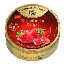 Bala Cavendish Morango com Recheio Lata 175G