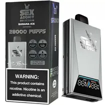 Vaper Descartável Sex Addict BY Dan Bilzerian S280 Silver 5% Nicotina 28000 Puffs - Banana Ice