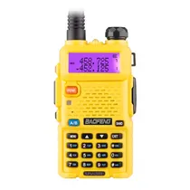 Walkie Talkie Baofeng UV-5R Dual VHF/Uhf 1800 Amarelo - Unidade