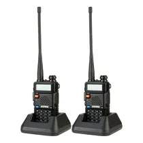 Walkie Talkie Baofeng UV-5R Kit - Dual-Band - 5W - 128 Canais - Preto