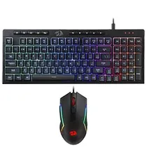 Teclado Gamer Redragon S141 Rylo Combo USB / RGB / Inglês - Preto