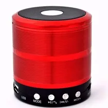 Sixer Mini Speaker USB SD Rádio Vermelho