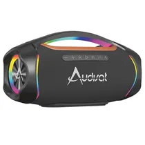 Speaker Audisat X120 Boombox 1200 Watts P.M.P.O com Bluetooth/Micro SD/USB - Preto